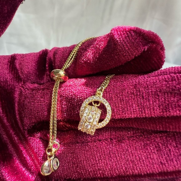 Anthropologe unique Gold Bracelet zircon with Crystal Accents - Picture 6 of 6